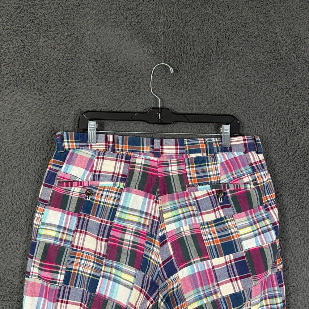 Brooks Brothers Pants Mens 35x32 Multicolor Plaid Indian Madras Patchwork Preppy - Picture 11 of 12